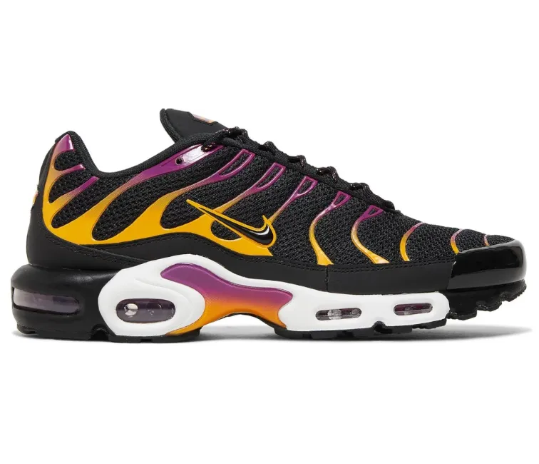 Men's Nike Air Max Plus TN (Black/Gold-Purple) Temperature control Retro design