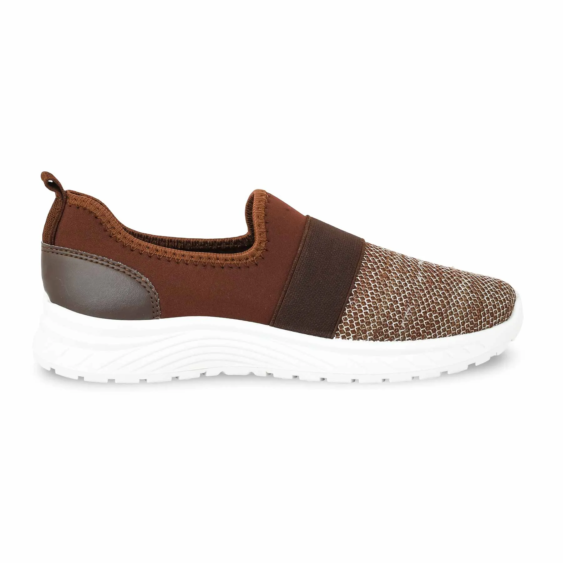 Brown Casual Sneaker For Women AT9098 Breathable Upper