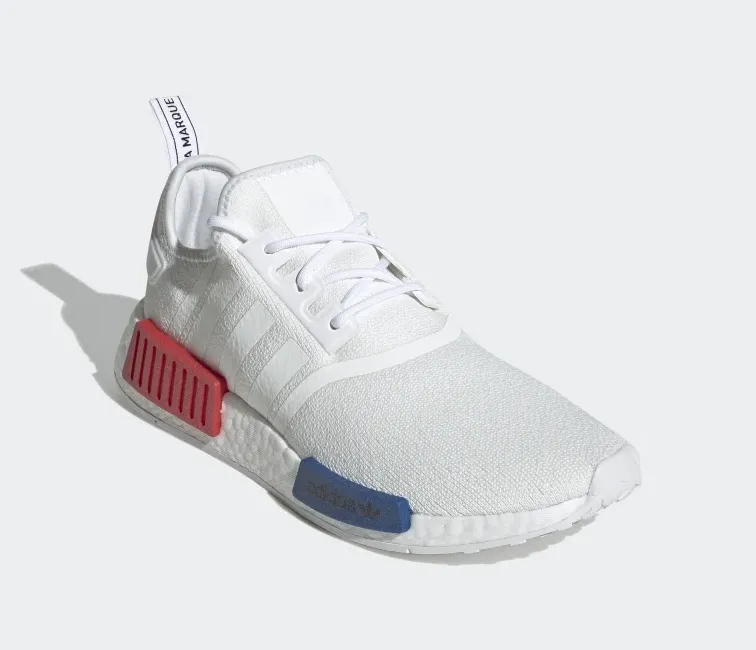 Adidas NMD R1 Men's (White/Blue/Red) zip