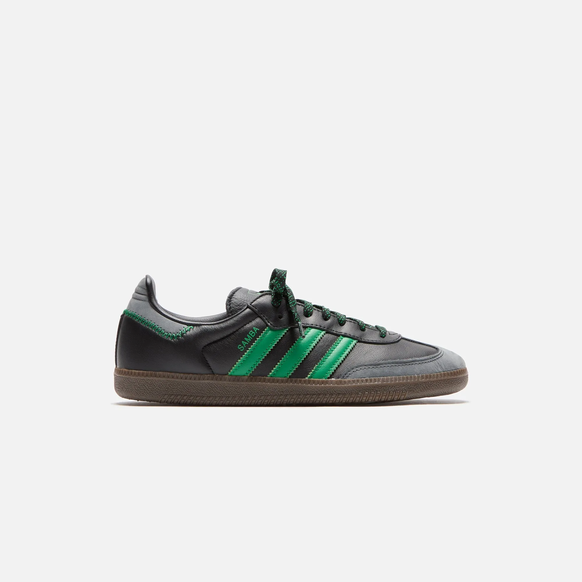 Variable Lace Lock Refined Ease adidas WMNS Samba OG - Core Black / Green / Grey Six