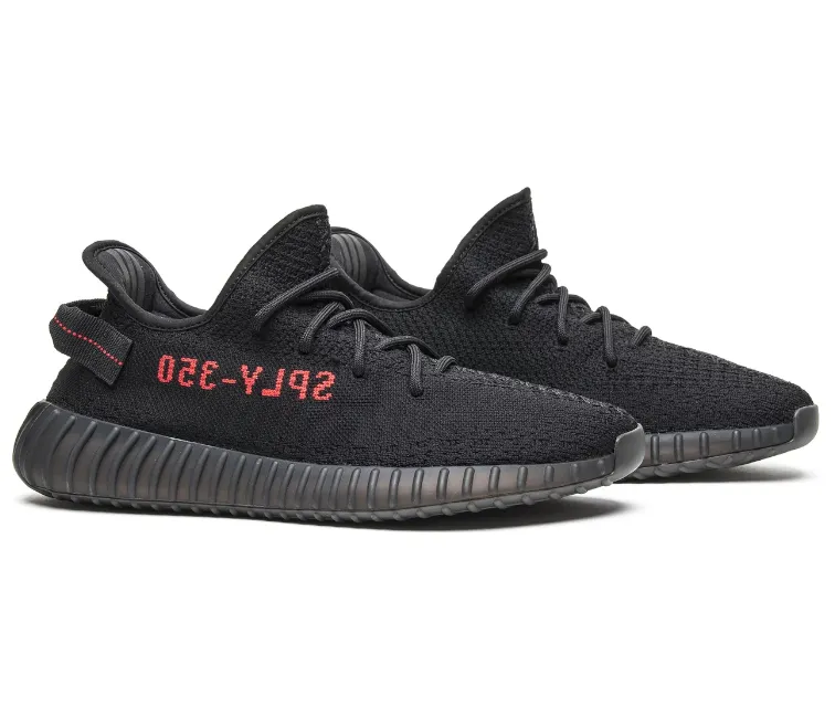 Recycled Rubber Sole Stretchable Upper Adidas Yeezy Boost 350 V2 (BRED)
