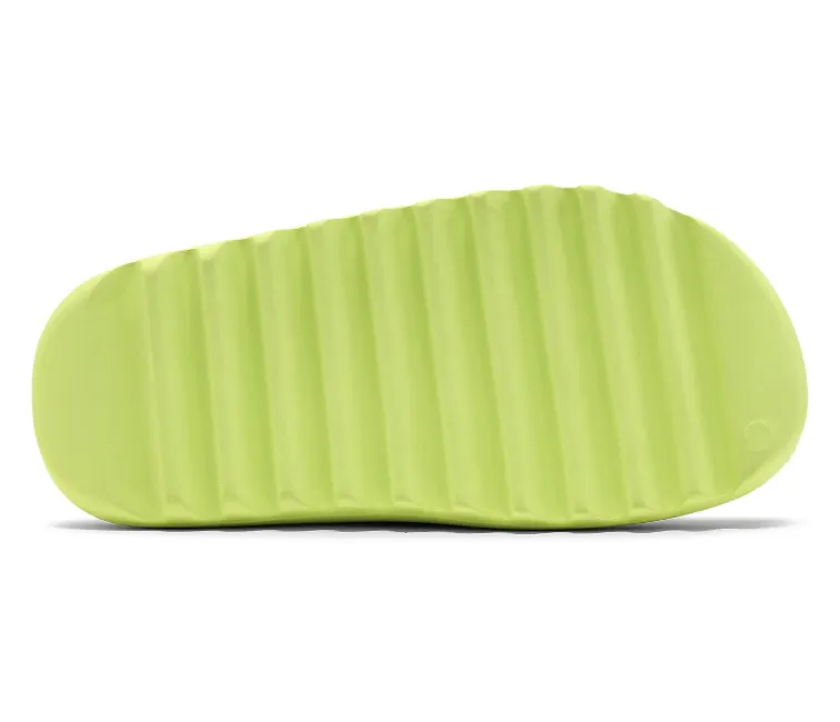 Adidas Yeezy Slide (Glow Green) Thermoplastic Construction Variable Density Padding