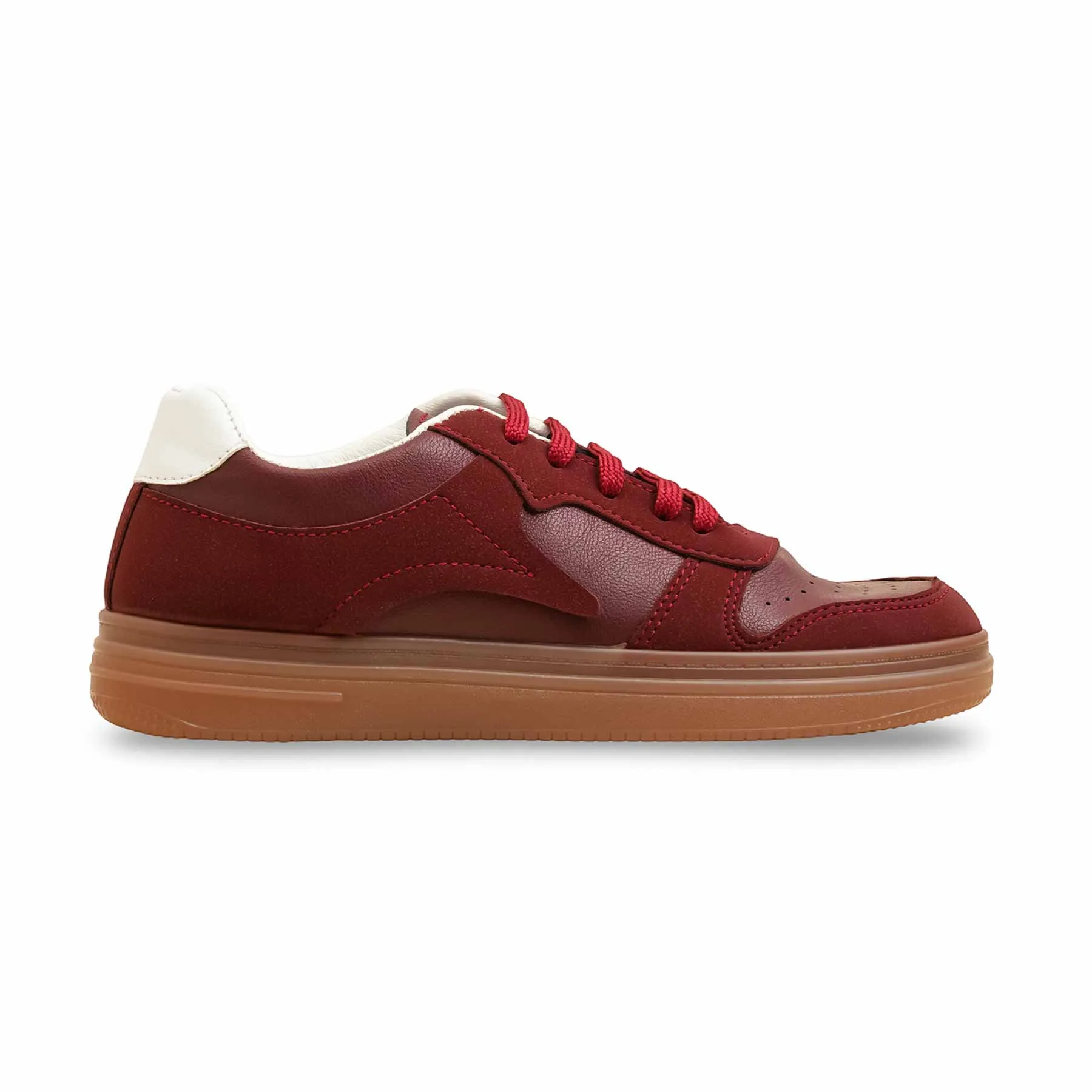 Stability Heel Burgundy Casual Sneaker AT7442