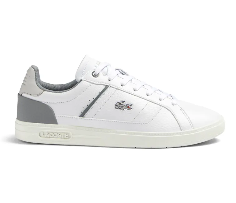 Men's Lacoste Europa Pro 123 2 SMA (White/Grey) Well Cushioned