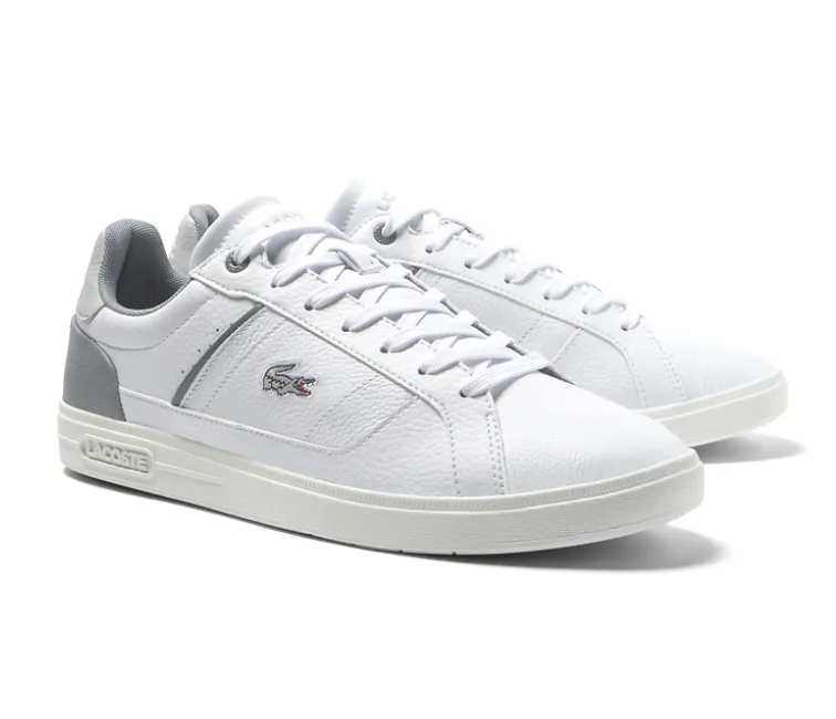 Men's Lacoste Europa Pro 123 2 SMA (White/Grey) Flexible Cushioning sports performance