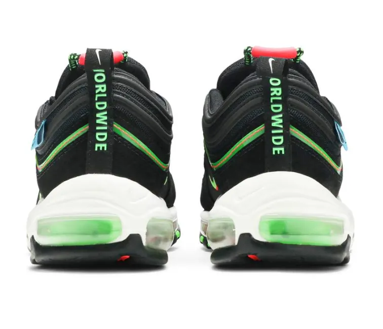 Men's Nike Air Max 97 Worldwide (Black) Chill Mode Flexible Outsole