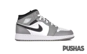 Non Restrictive Collar Padding Smart Comfort Air Jordan 1 Mid 'Light Smoke Grey Anthracite' GS (2022)