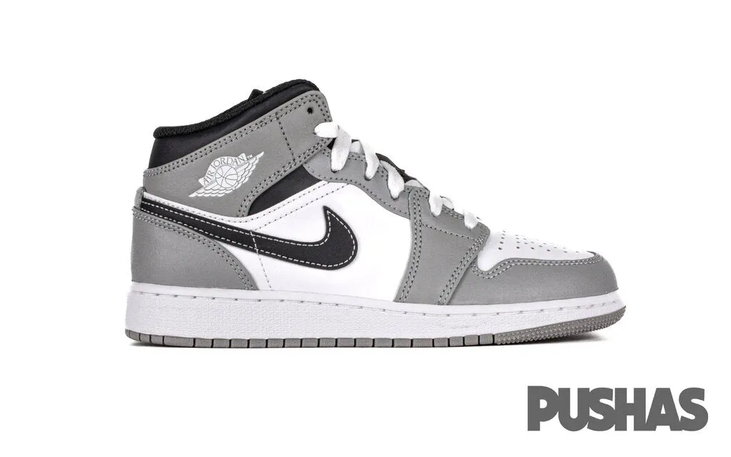 Non Restrictive Collar Padding Smart Comfort Air Jordan 1 Mid 'Light Smoke Grey Anthracite' GS (2022)
