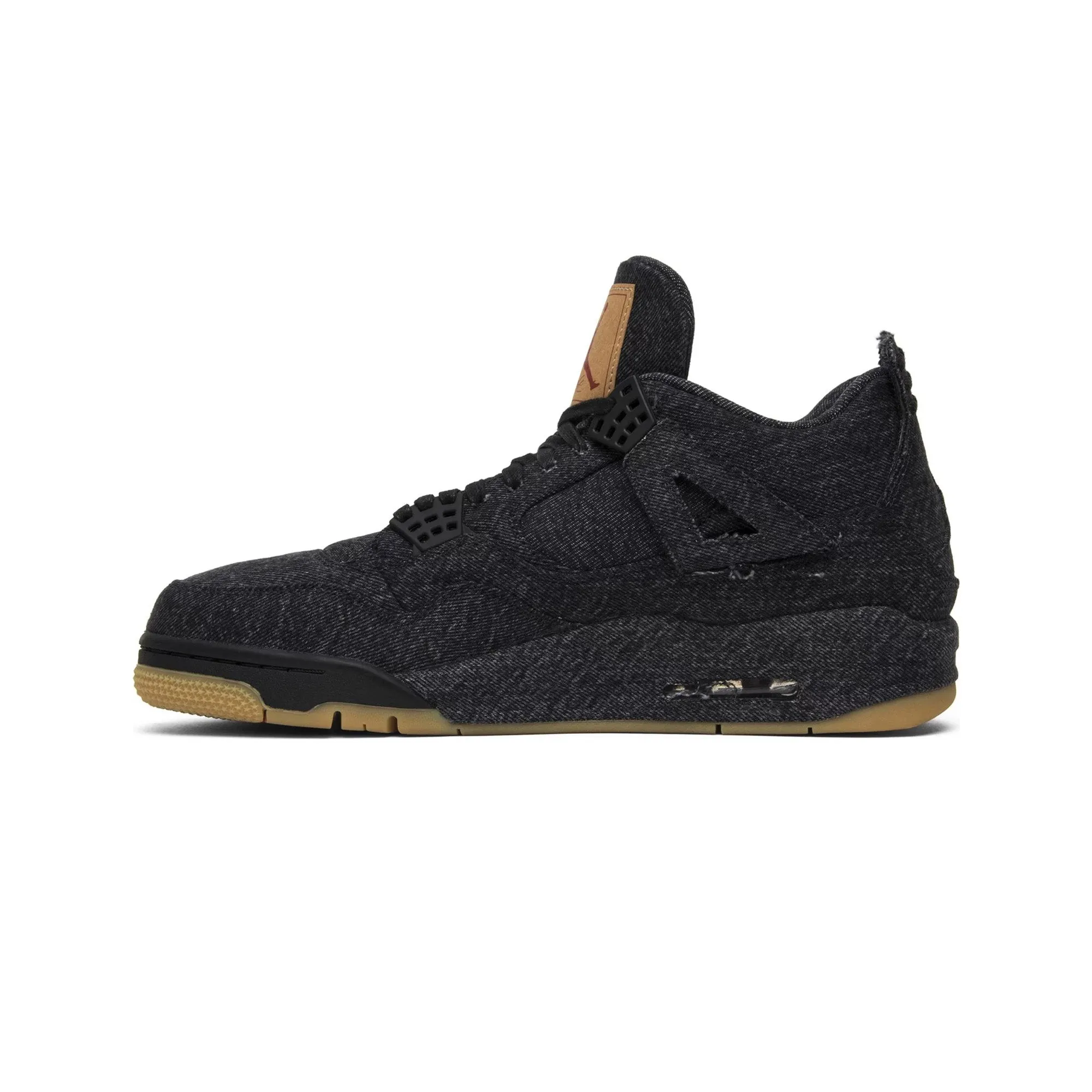 Air Jordan 4 x Levi's 'Black Denim' (2018) Compression Molded Sole Zero Drop Platforms