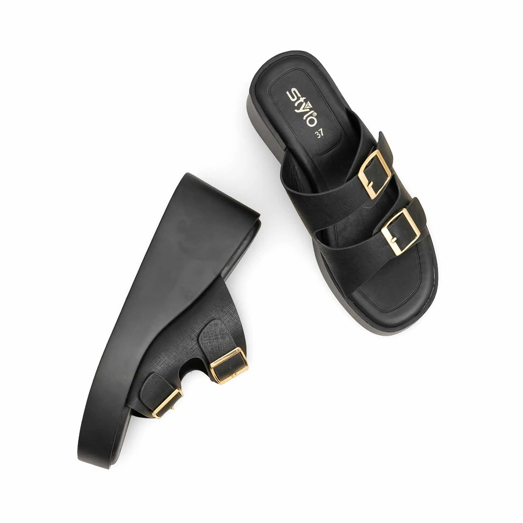 home slippers Anti Microbial Lining Black Formal Women Slipper PU0390