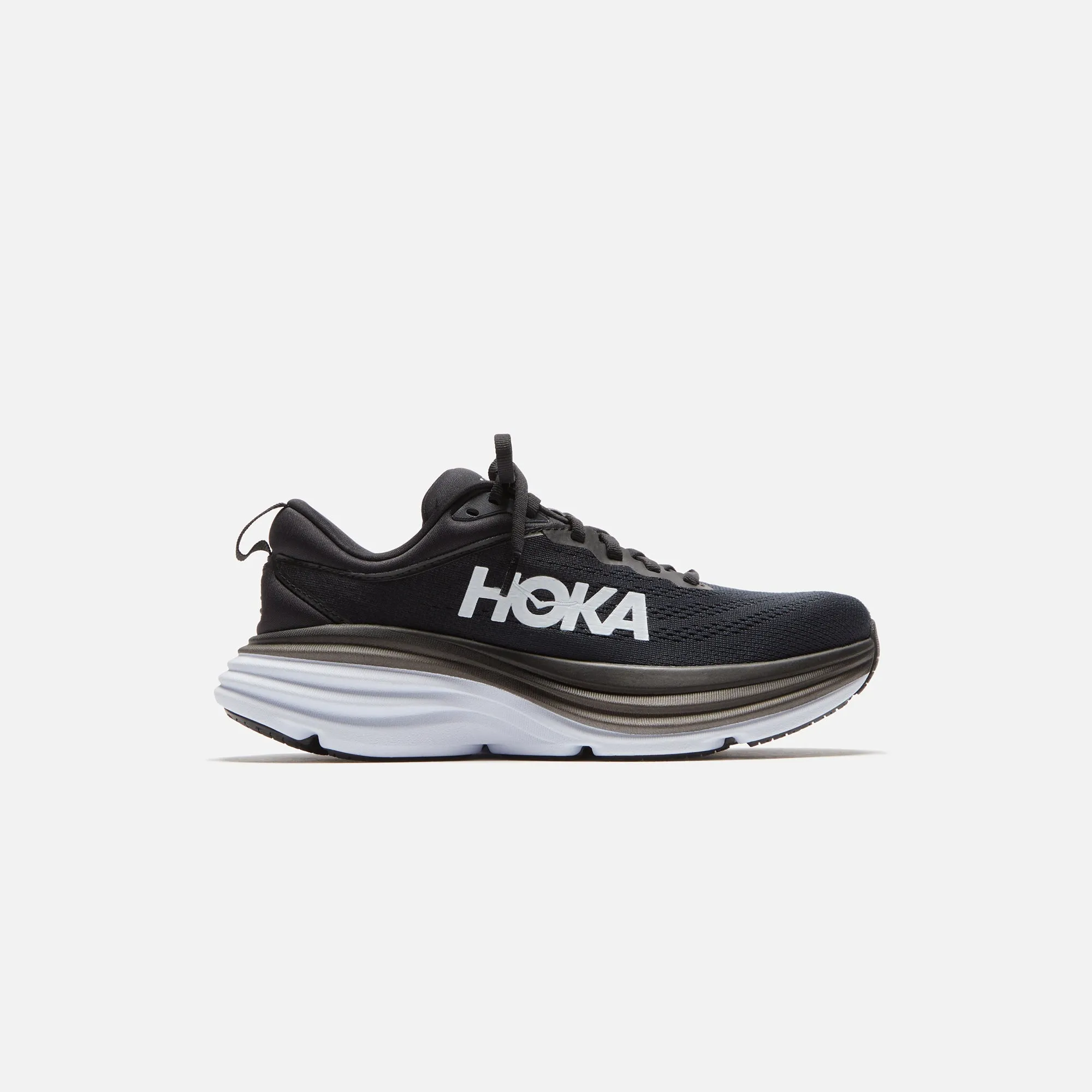 HOKA WMNS Bondi 8 - Black / White Urban Flex Durable Comfort