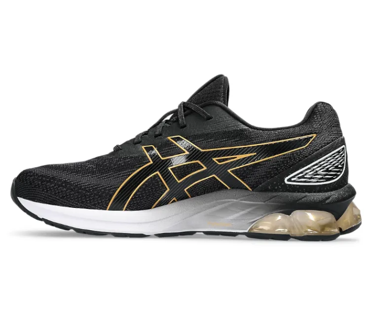 Boosted sole Breathable Jacquard Weave Men's Asics Gel-Quantum 180 7 (Black/Pure Gold)