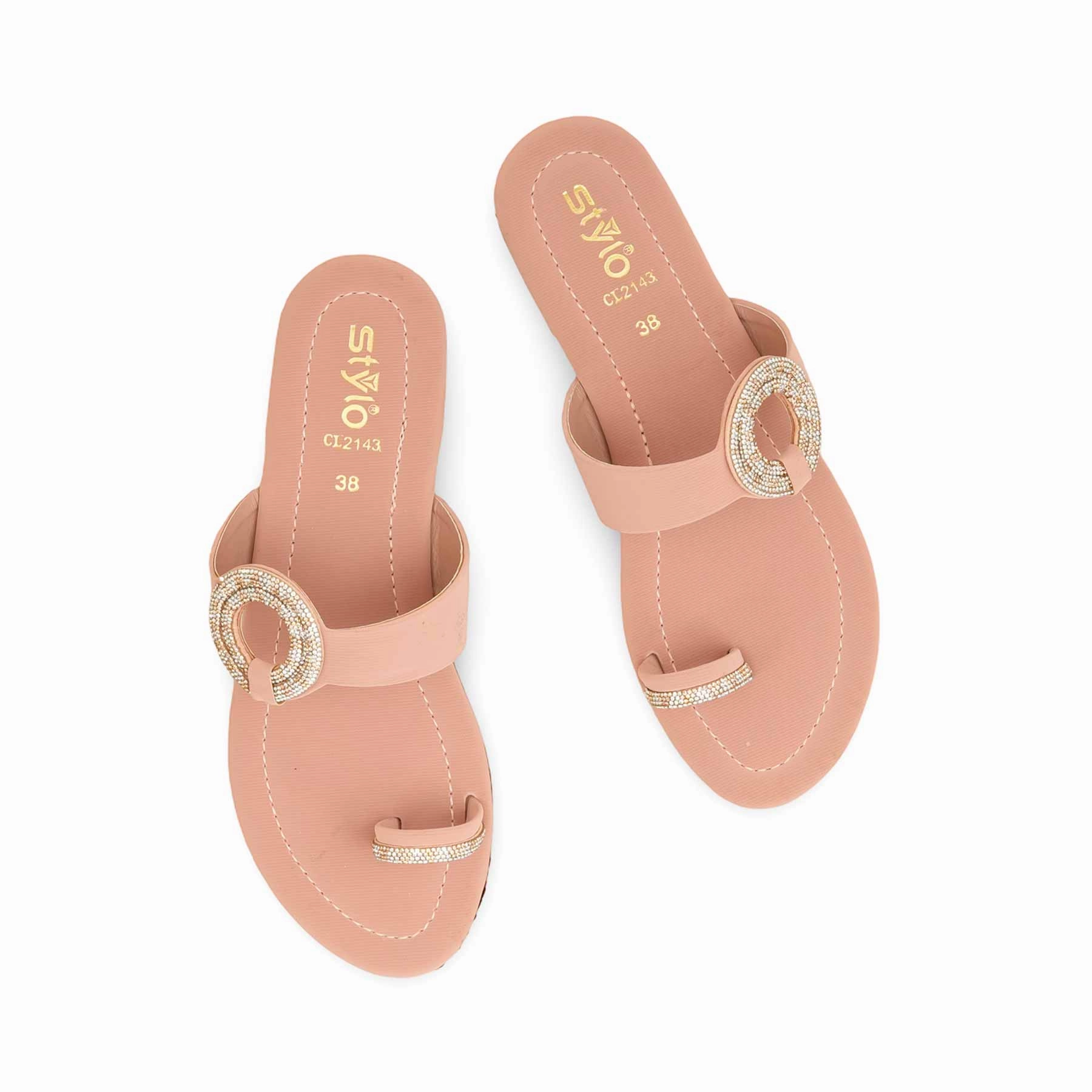 Pink Casual Women Chappal  CL2143 Stylish Cushion
