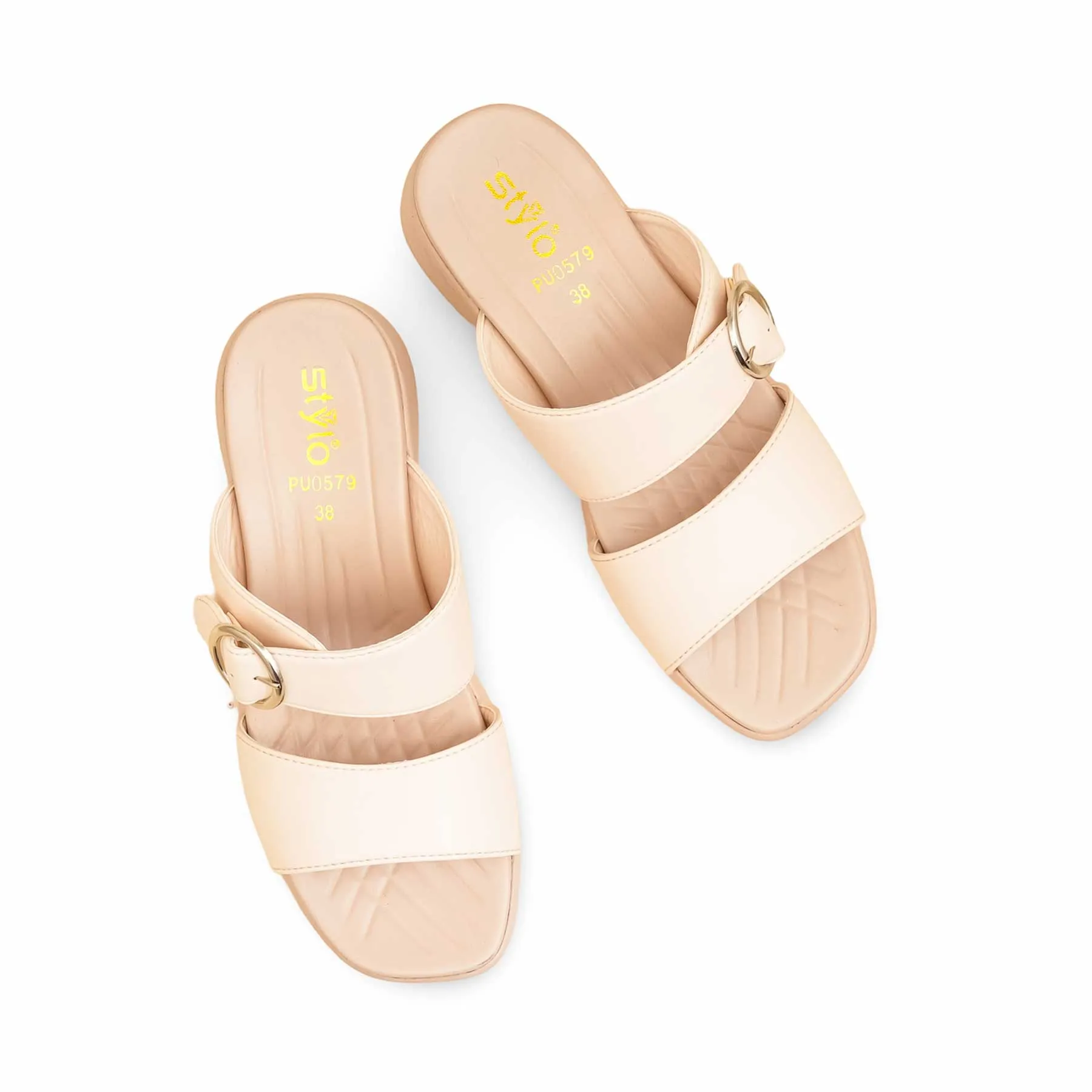 Fawn Formal Slipper For Ladies PU0579 Timeless Classic Soft Interior