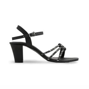 Effortless Style Black Fancy Sandal FN6054