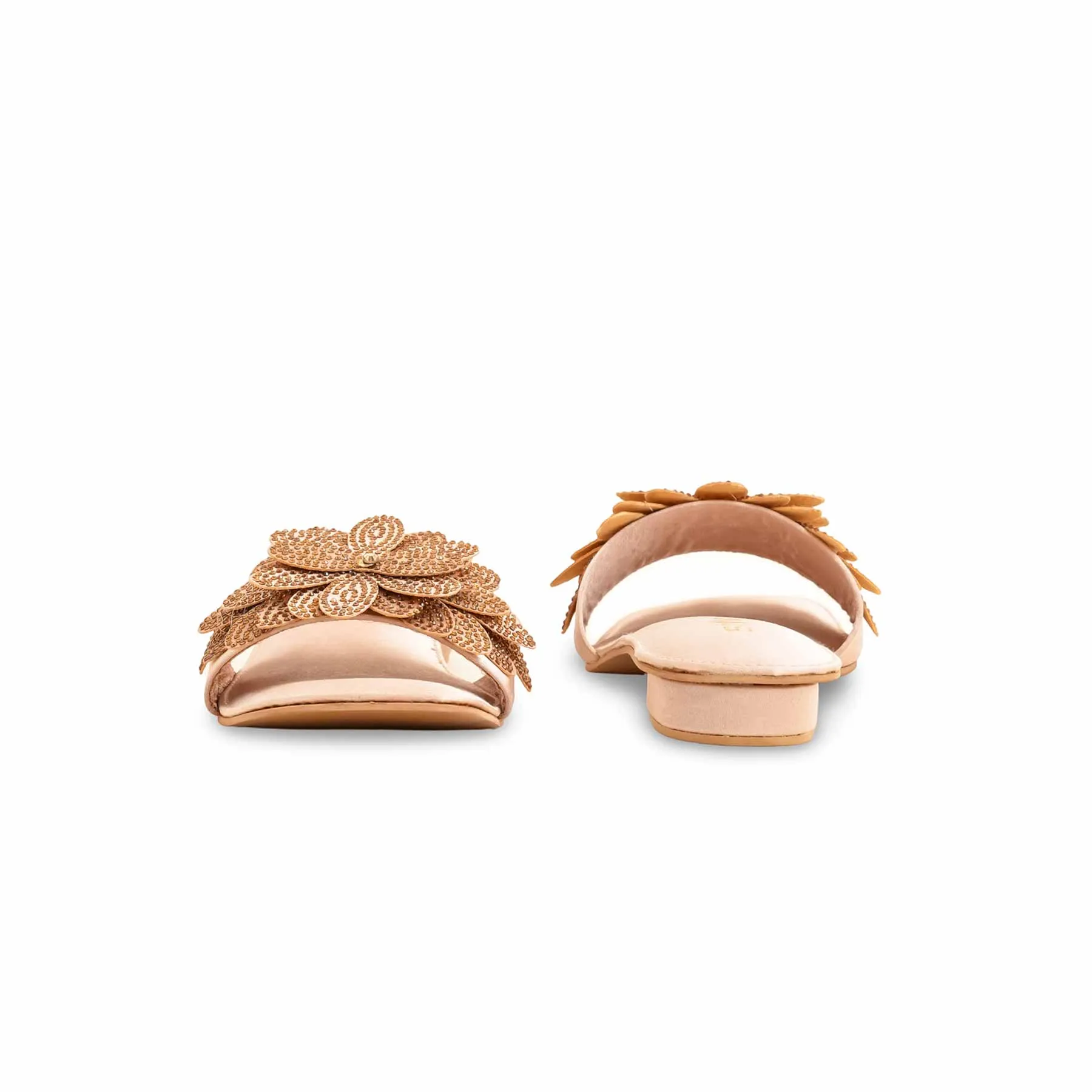 Golden Fancy Slipper FN7873 Comfort Heel Airport Look