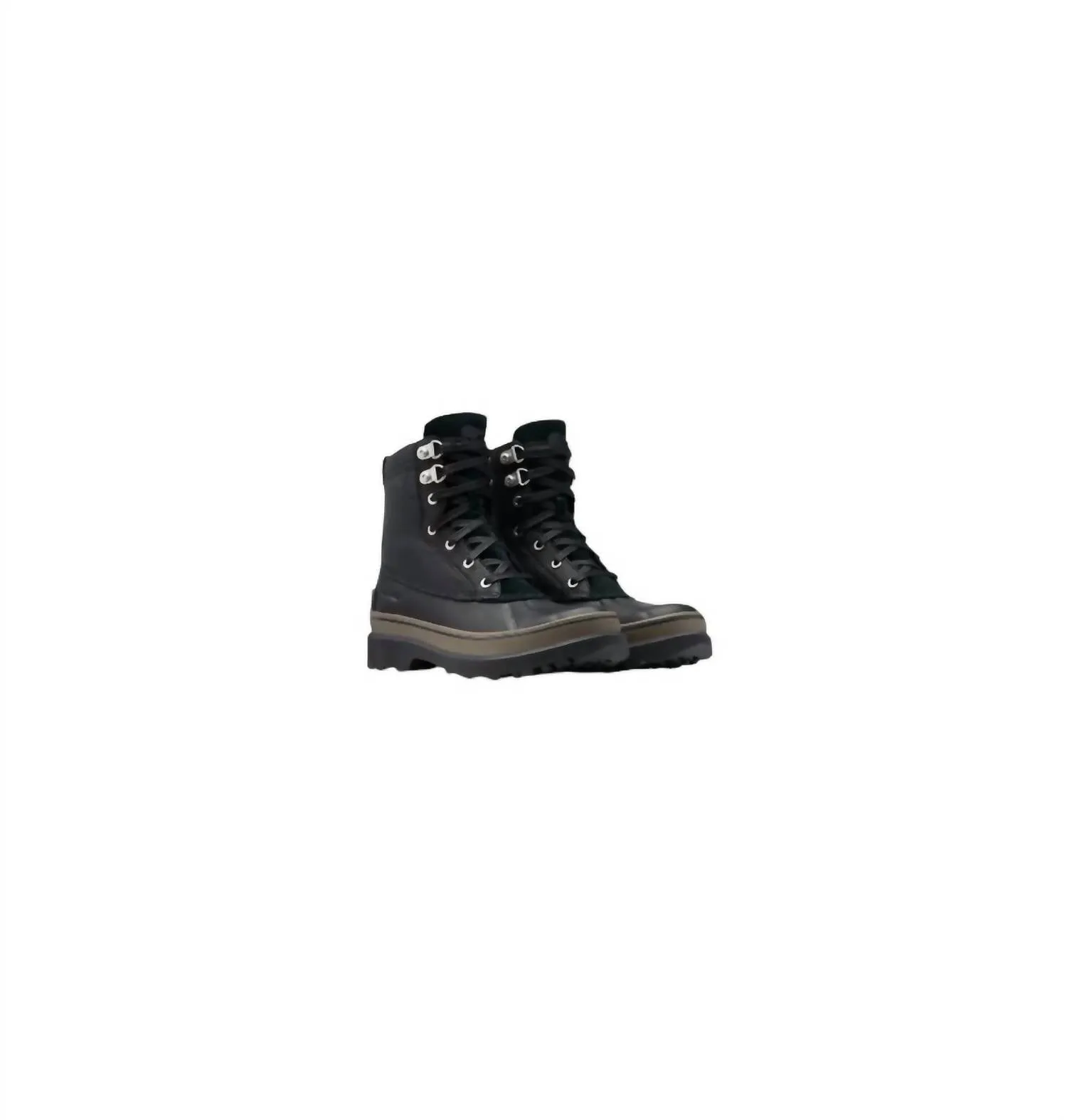 Rough Ready All-Weather Wear Men's Caribou Storm Waterproof Fashion Boots In Black, Mud