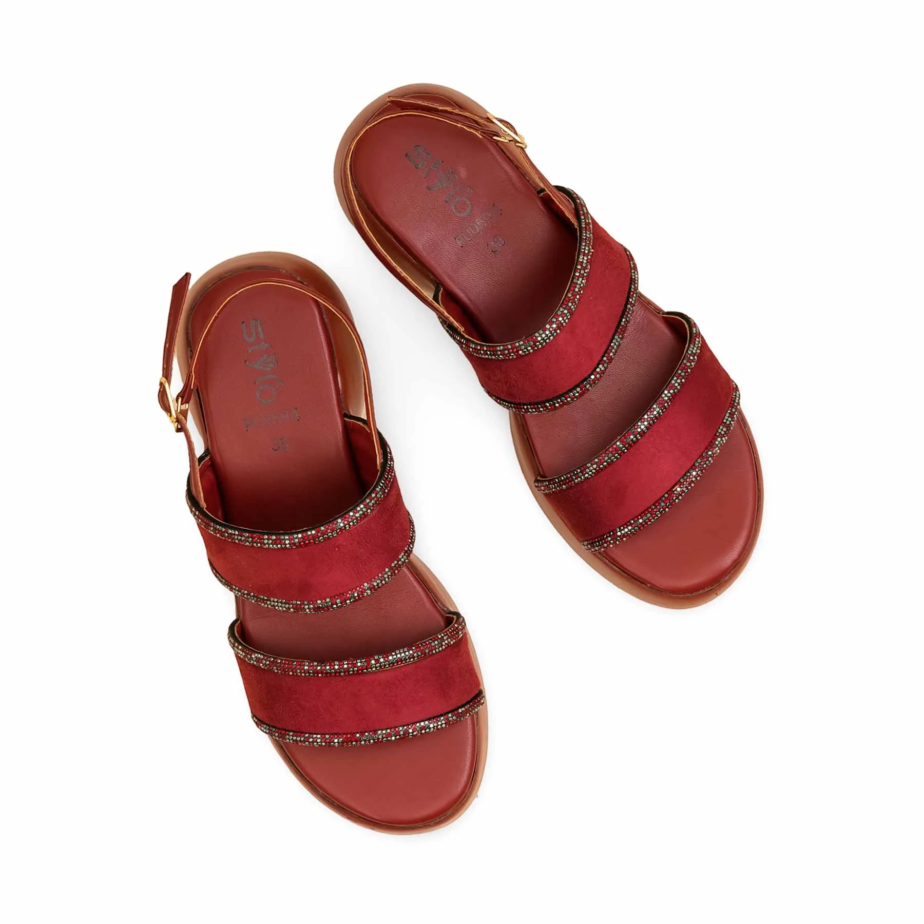 city dwellers least gym Maroon Formal Women Sandal PU0594