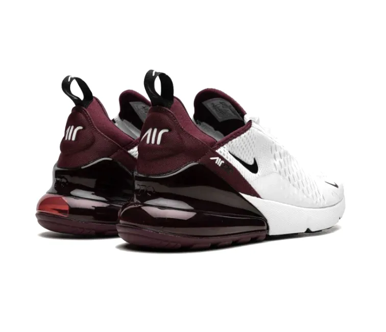 Men's Nike Air Max 270 (Night Maroon/White) Gel Infused Cushioning