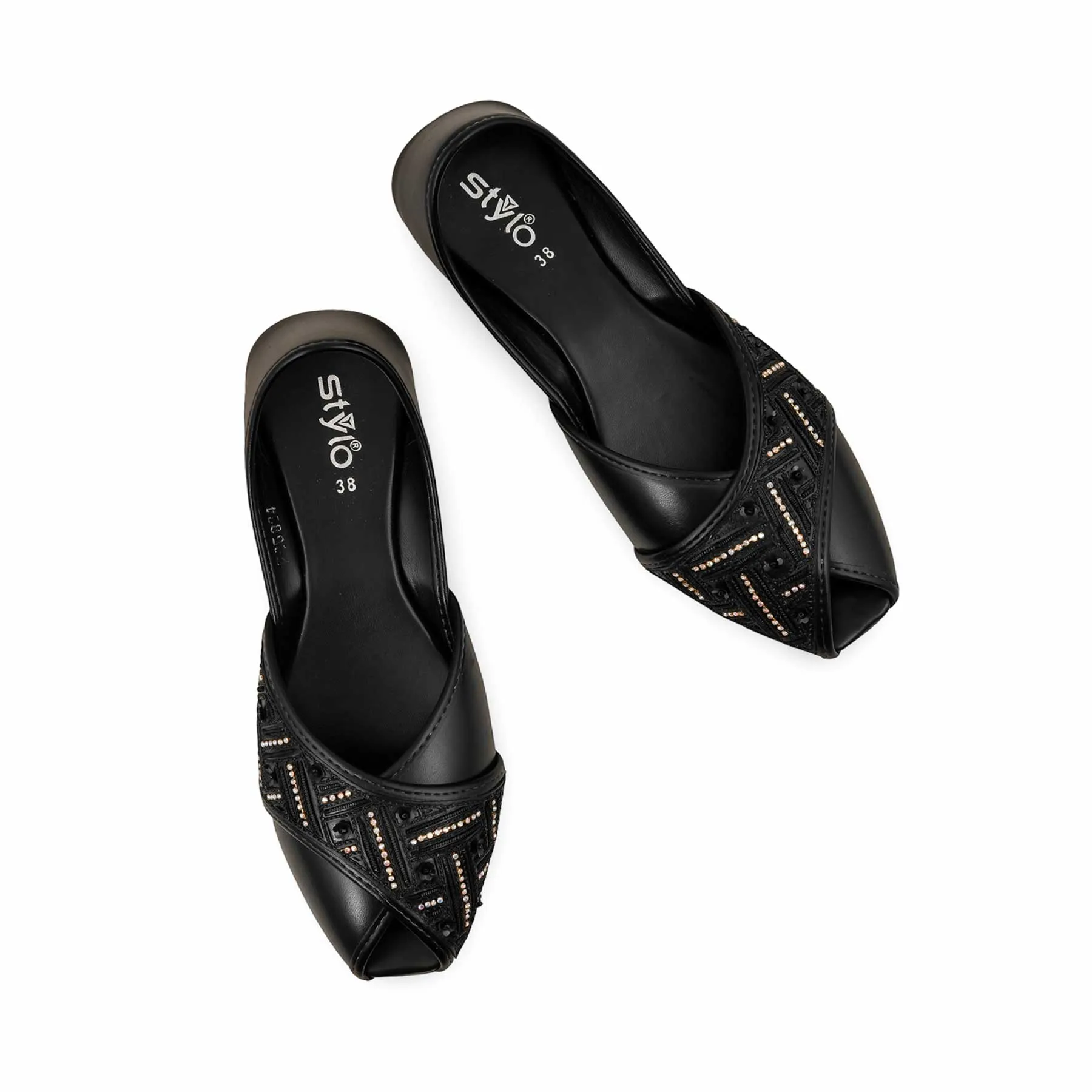 Black Fancy Khusa EC8564 Comfortable Walkers