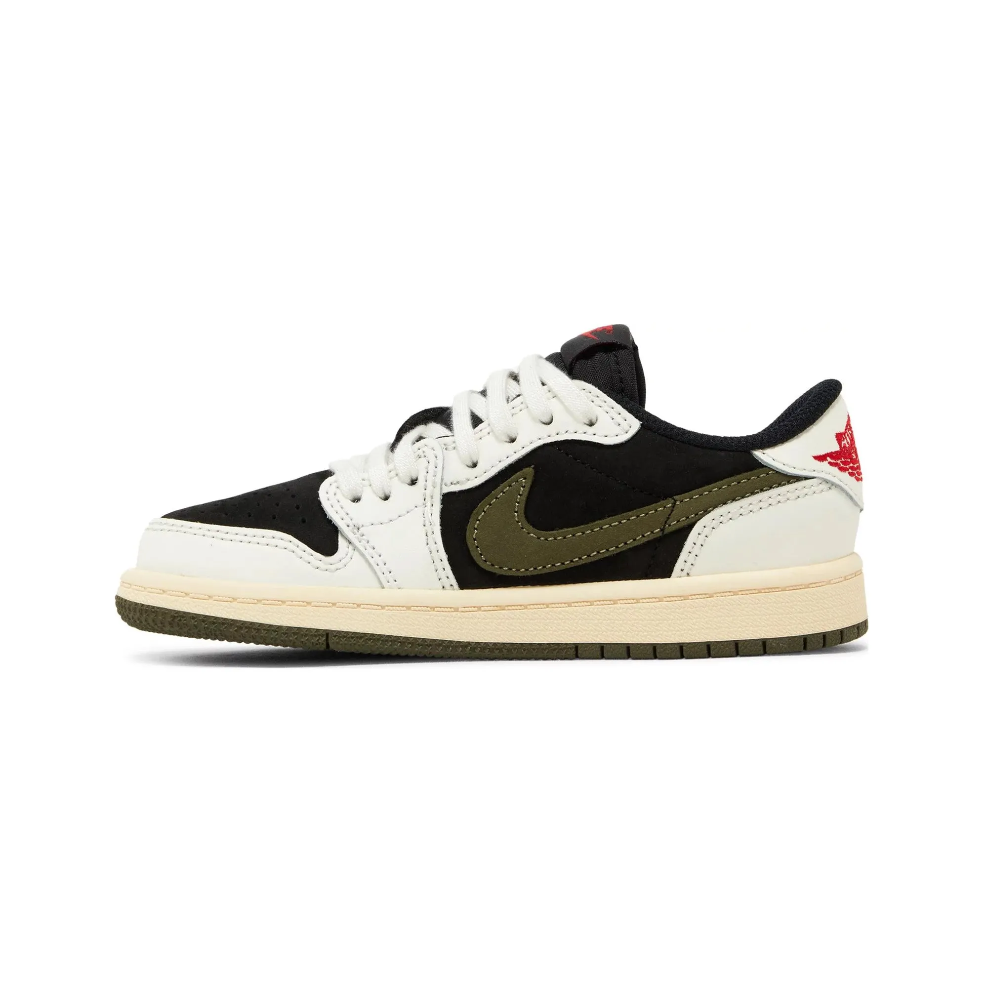 Bendable Ultra Flexible Grooves Air Jordan 1 Retro Low OG SP Travis Scott 'Olive' PS (2023)