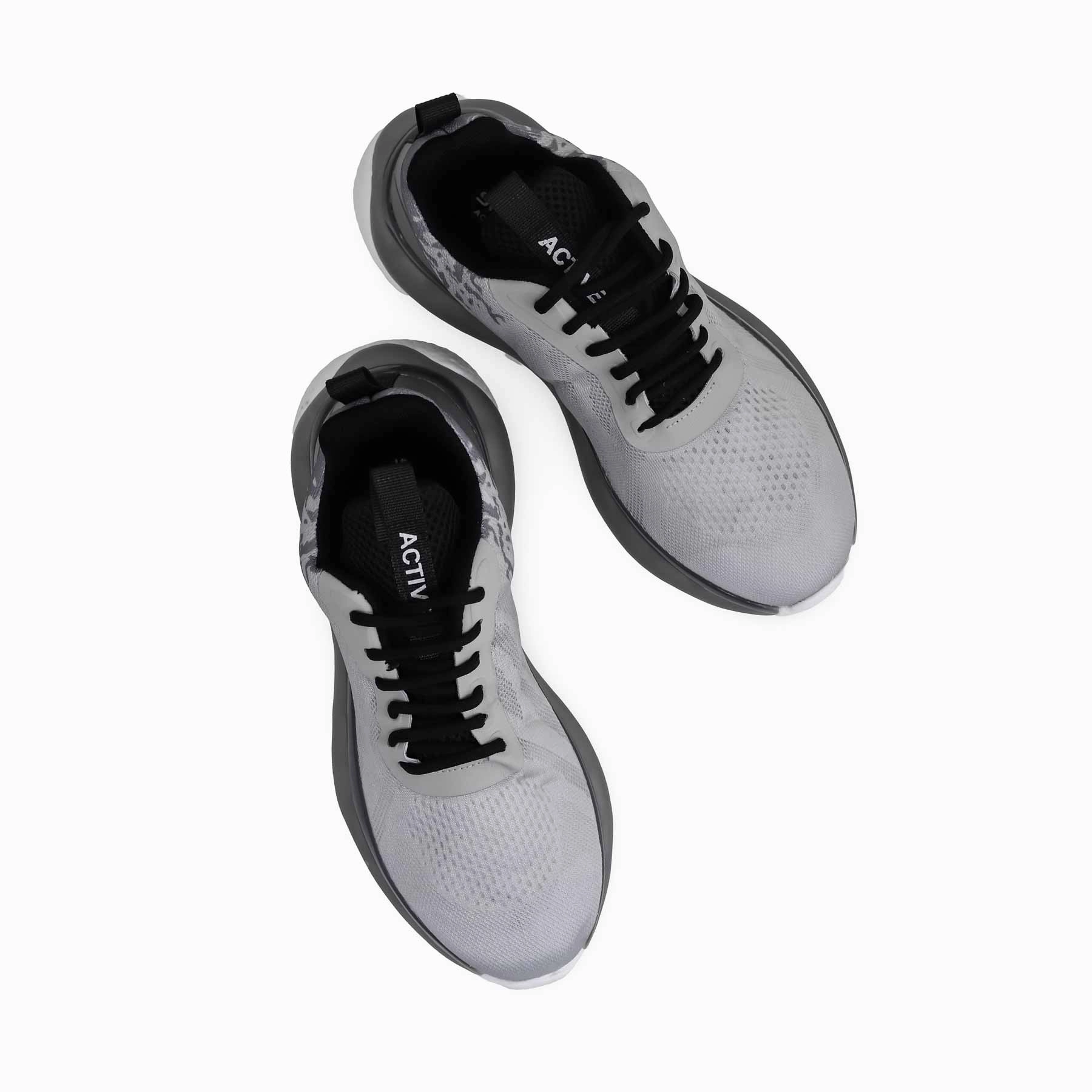 Lace System Grey Ladies Casual Sneaker AT7345