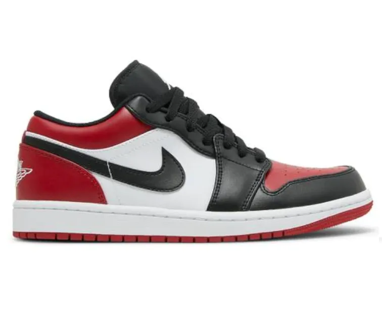 Relaxed Look Pace Booster Men's Nike Air Jordan 1 Low (Bred Toe)