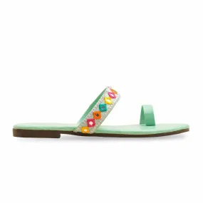 Shop Lane Family Glow Aqua Green Casual Chappal CL2110