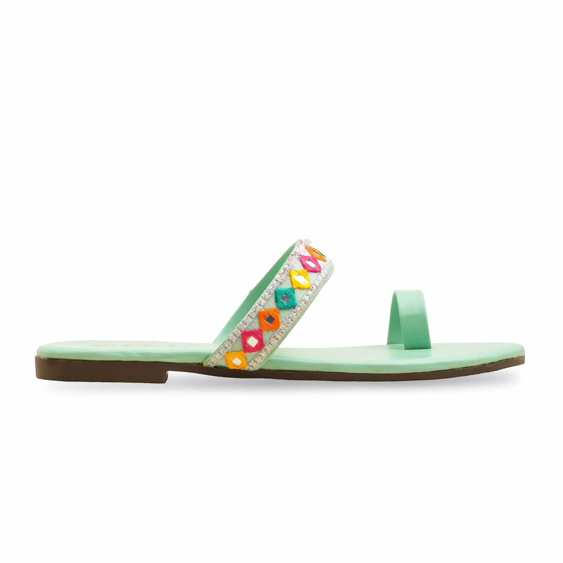 Shop Lane Family Glow Aqua Green Casual Chappal CL2110