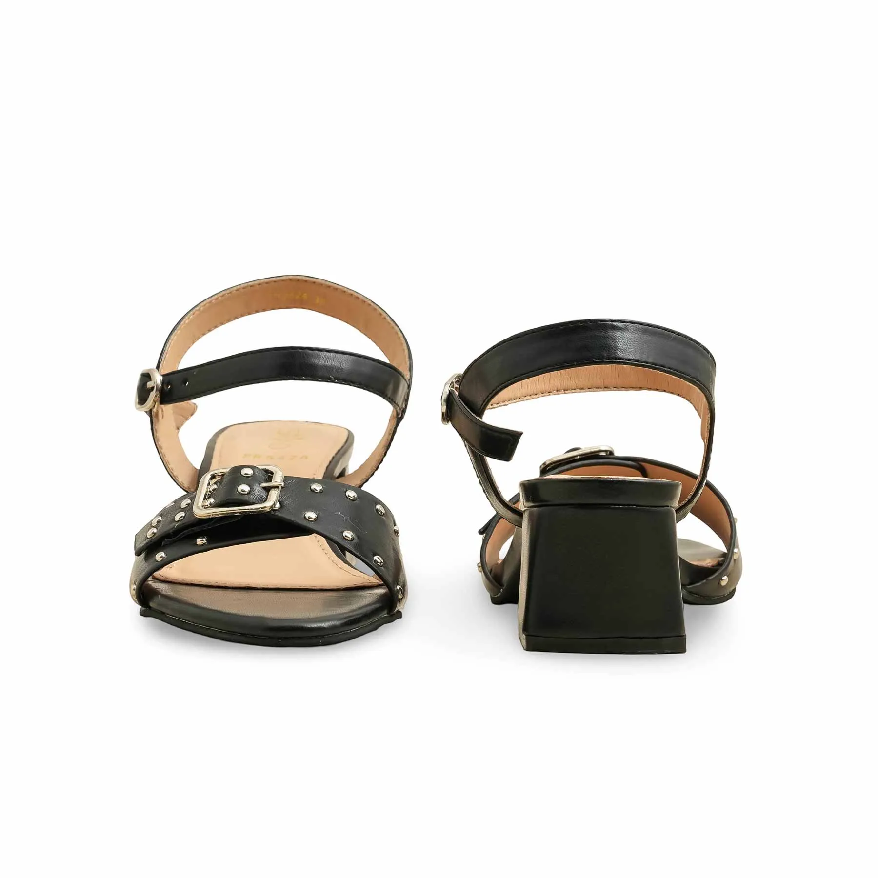 Sleek Comfort Black Formal Sandal For Women FR5424