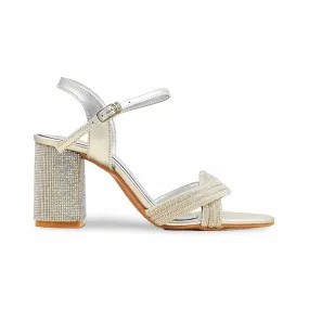 Silver Fancy Sandal For Women FN6173 Designer Quality