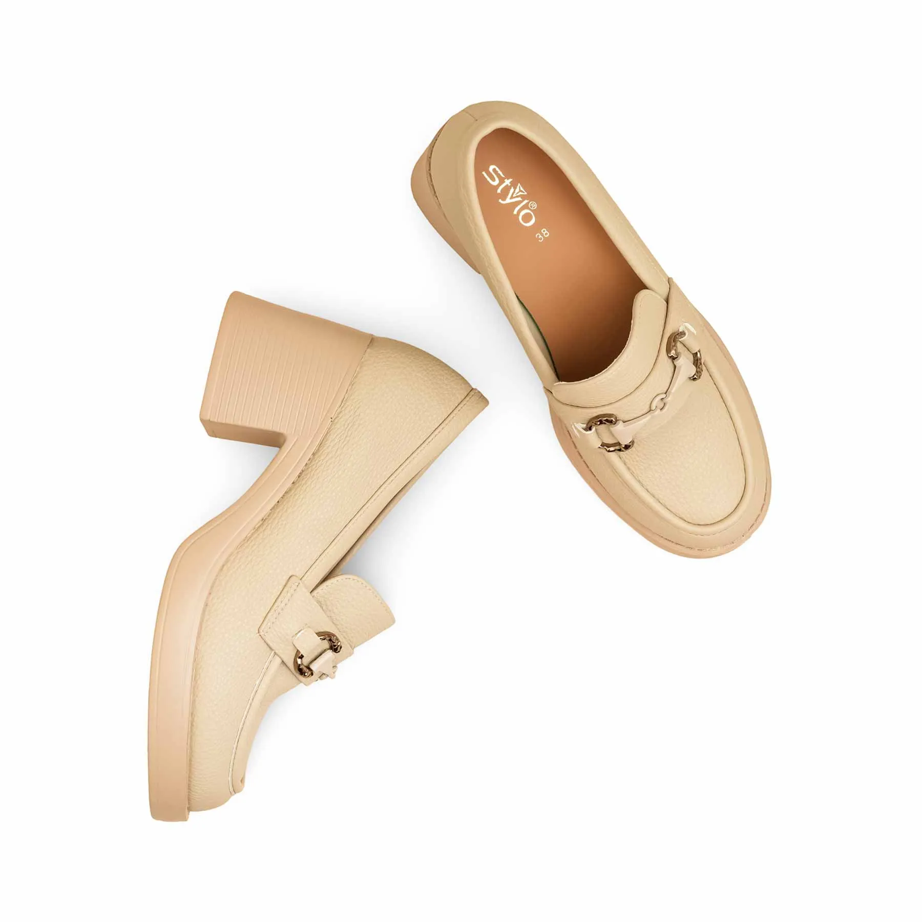 Beige Court Shoes For Ladies WN7511 Icon Energy Bold Glam