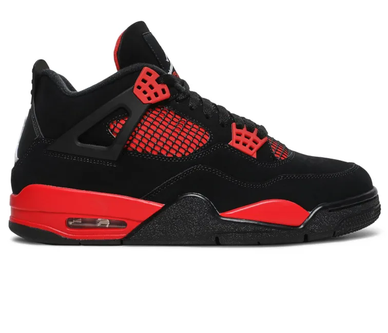 Hybrid Cushioning Reflective details Men's Nike Air Jordan 4 Retro (Red Thunder)