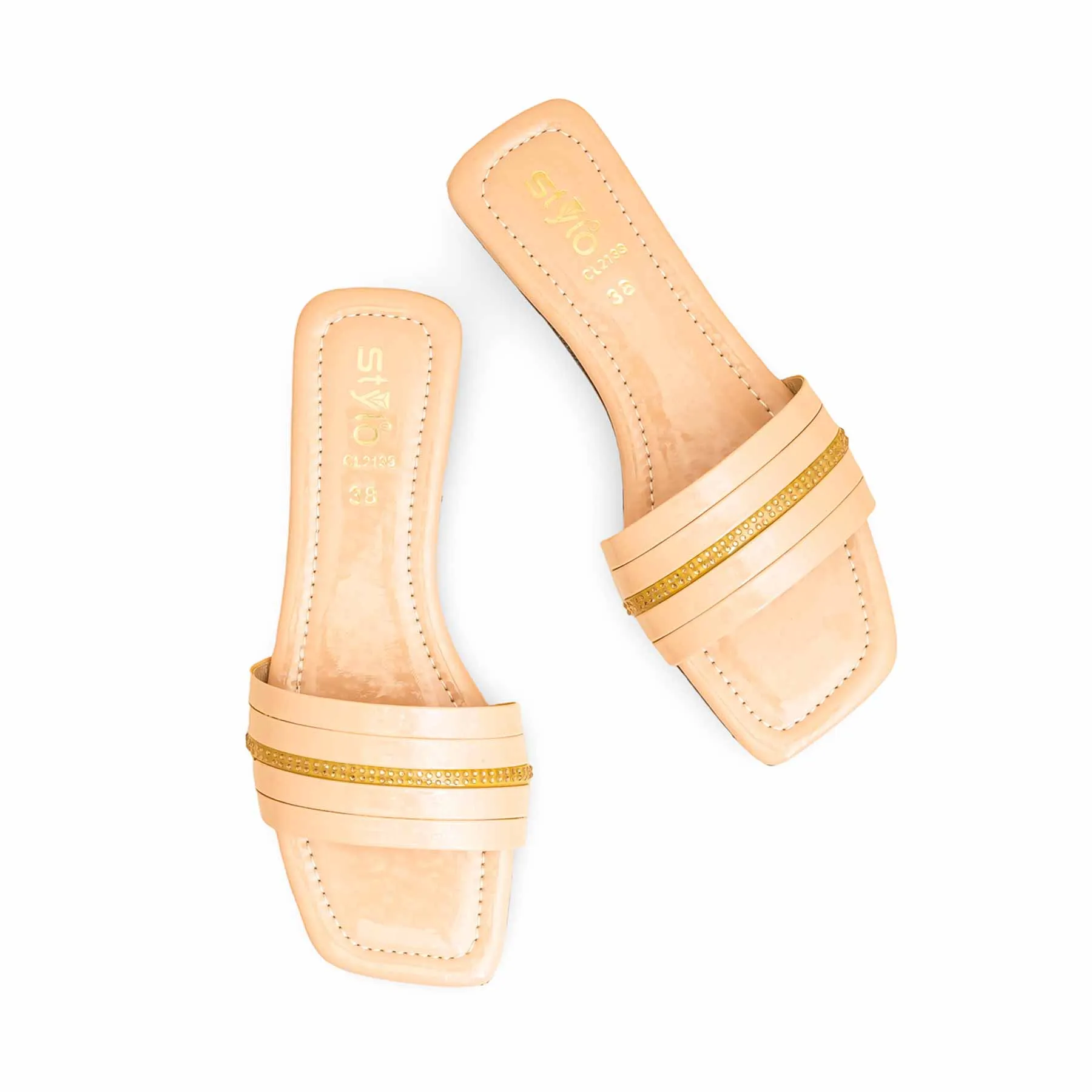 Breathable Beige Casual Slipper For Women CL2133