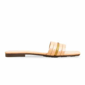 Media Day Beige Casual Slipper For Women CL2133