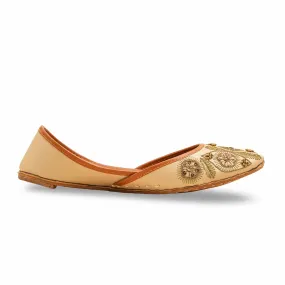 Beige Ethnic Khusa For Ladies EC8603 Torsion Control Plate Energy Return System