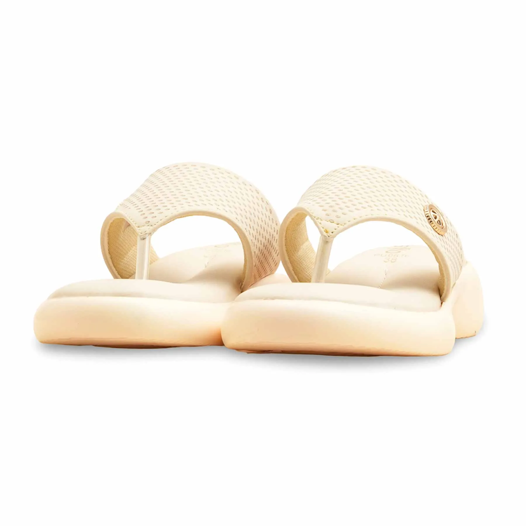 Retro Style Beige Formal Chappal PU0616