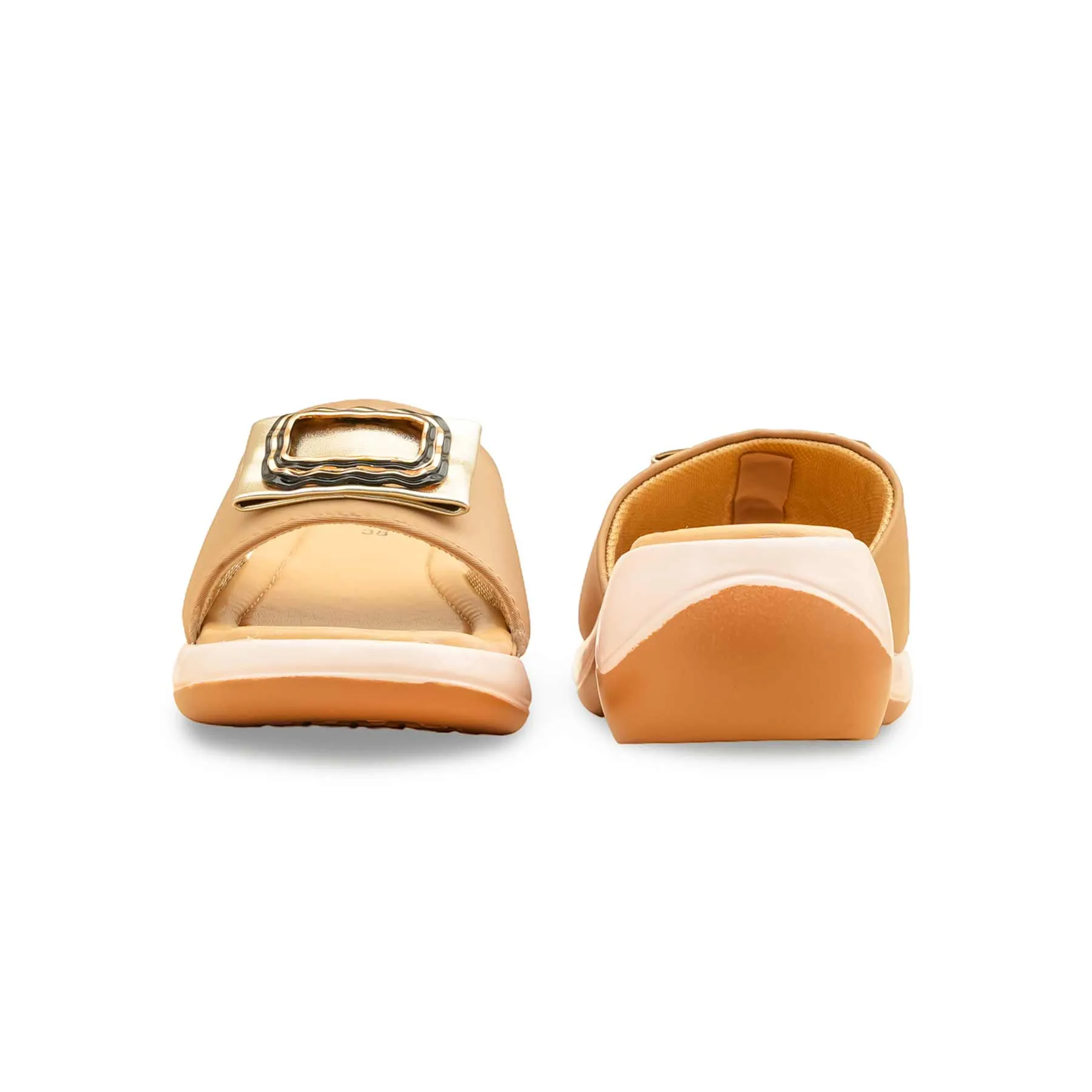 Beige Formal Slipper For Ladies PU0597 Ultralight Composite Plate All-Day Ease