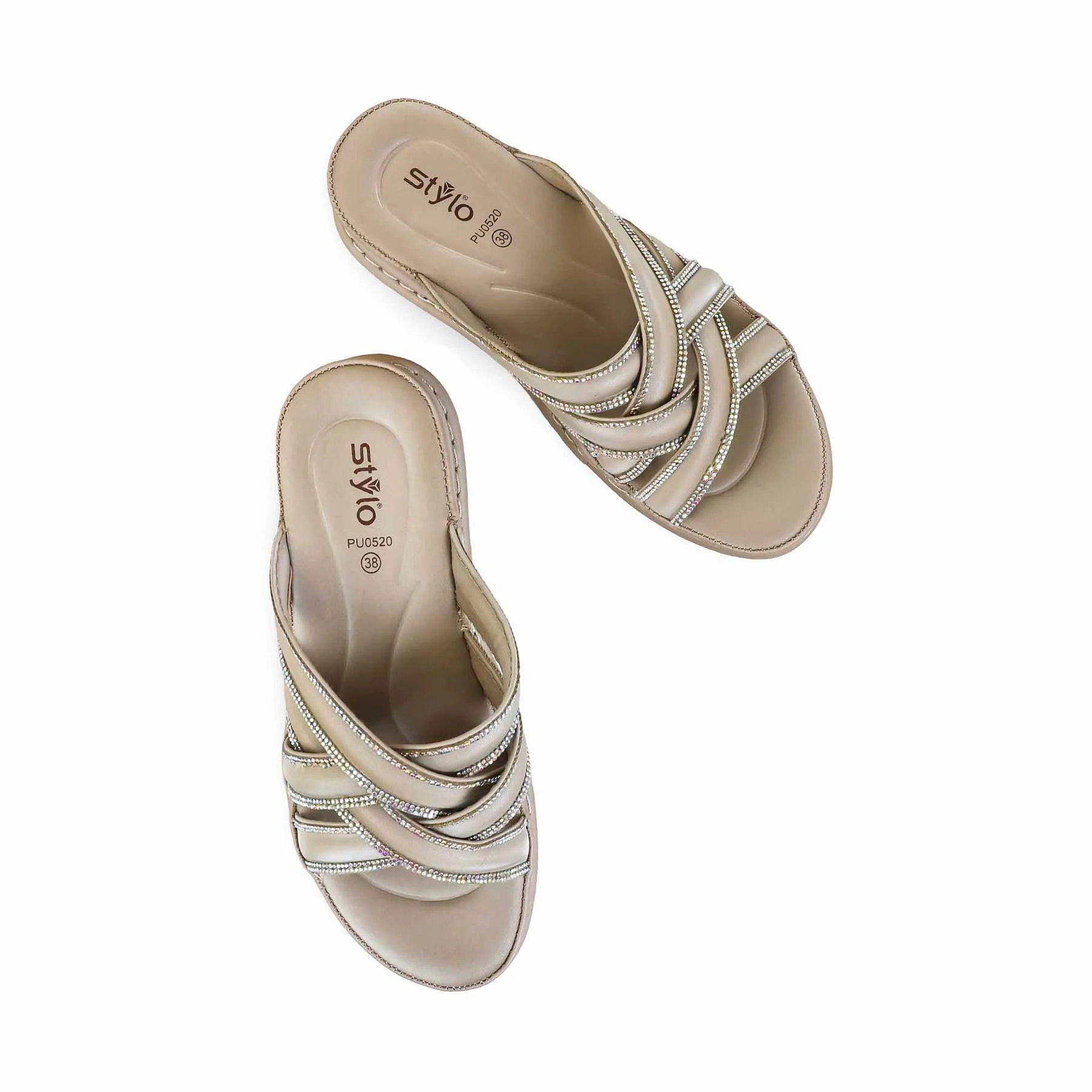 Light Spark Beige Formal Slipper PU0520
