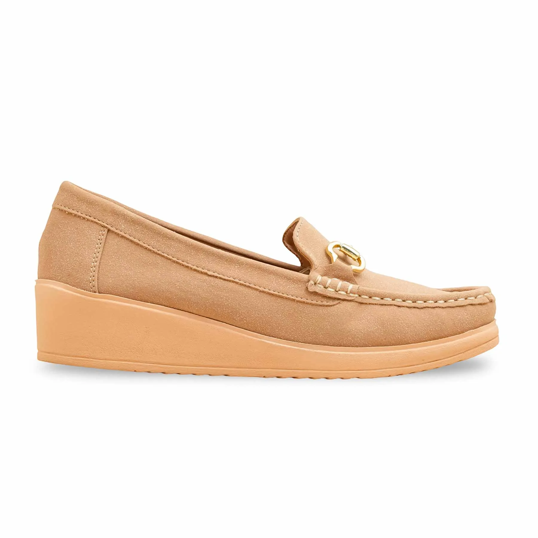 Customizable Beige Moccasin For Ladies WN4529