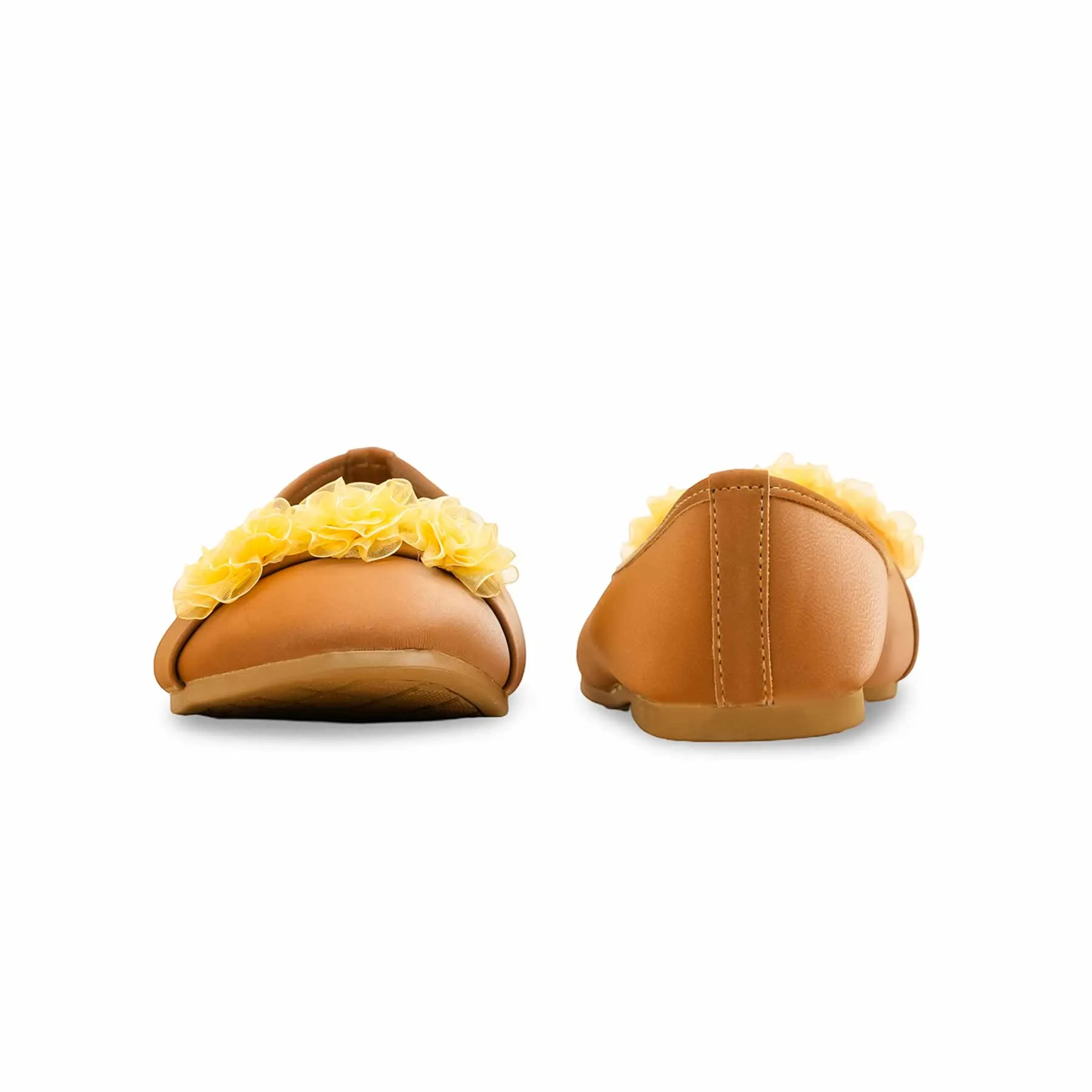 Beige Pumps For Ladies WN1255 Casual Walking Shoes Flat Sole