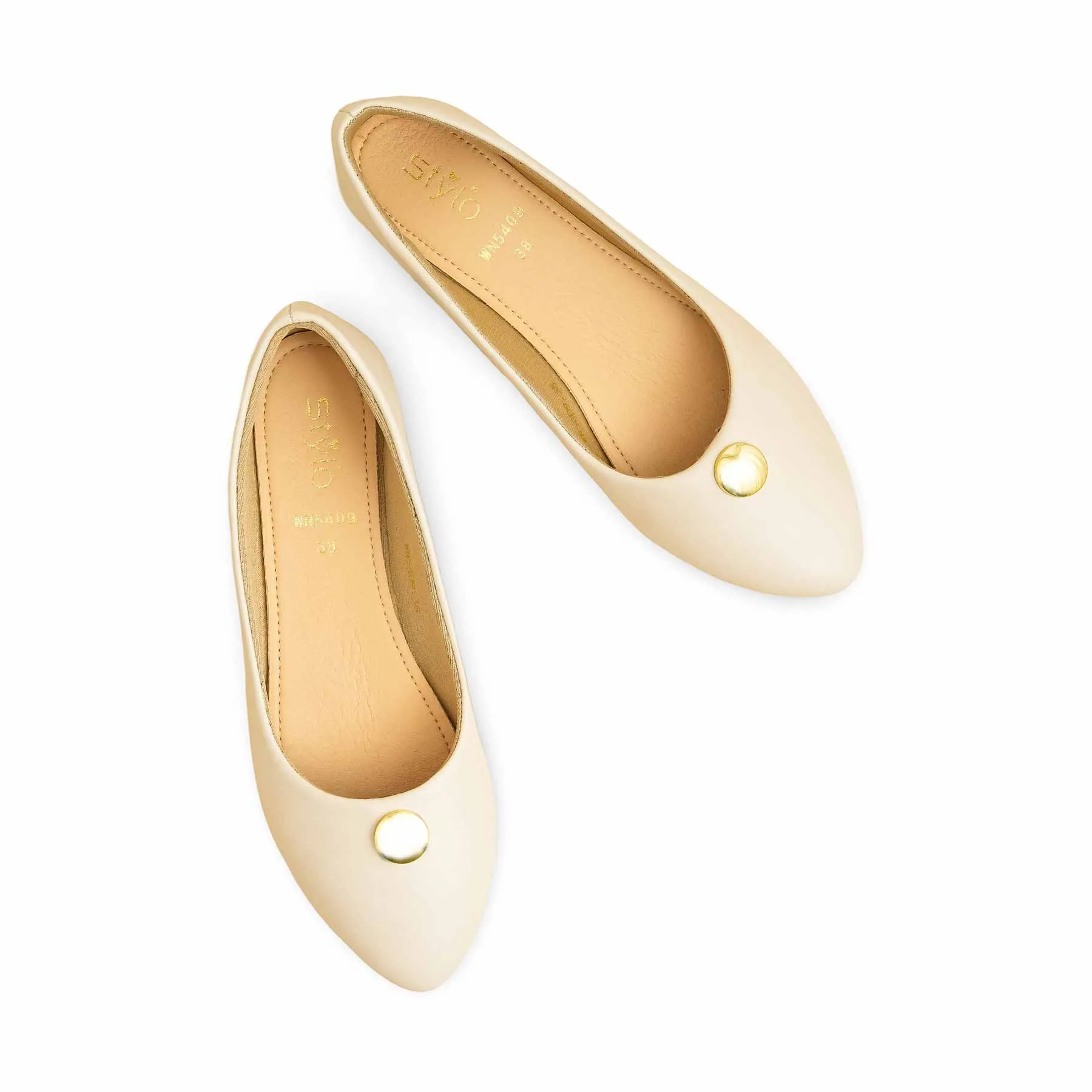 Beige Pumps WN5409 Boat ride