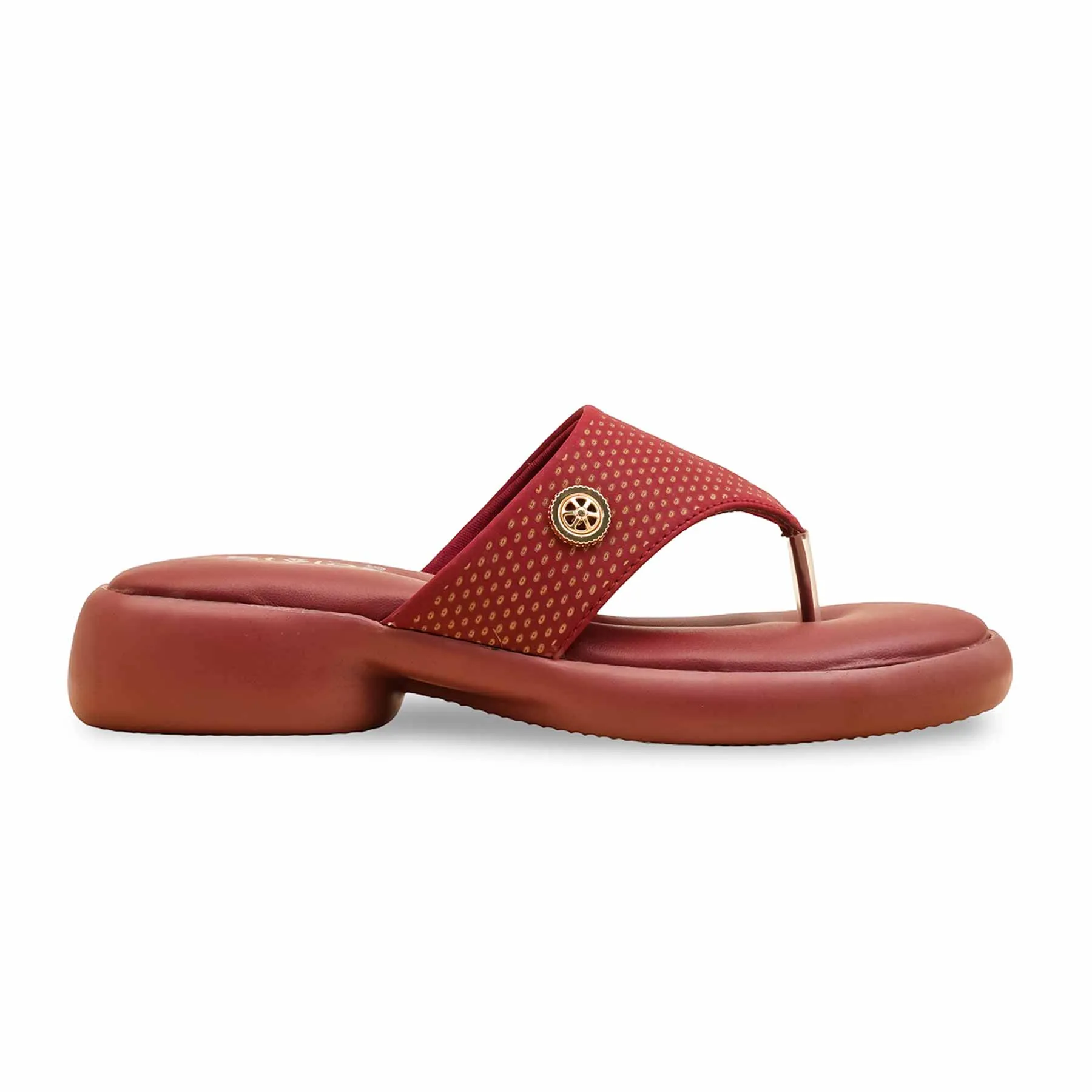 Maroon Formal Chappal For Ladies PU0616 Premium Heels Fast Ship