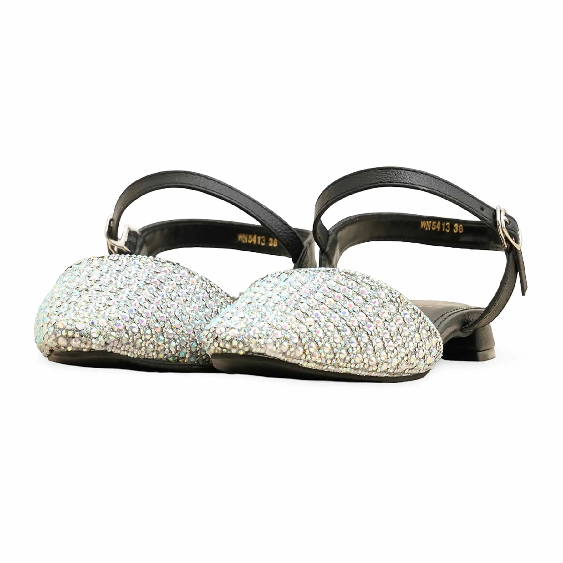 Rooftop Spark Open Toe Sandals Black Back Open WN5413