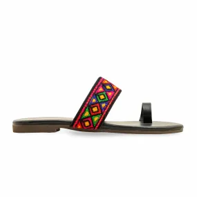 Hill Walk Nature Trek Black Casual Chappal For Women CL2134