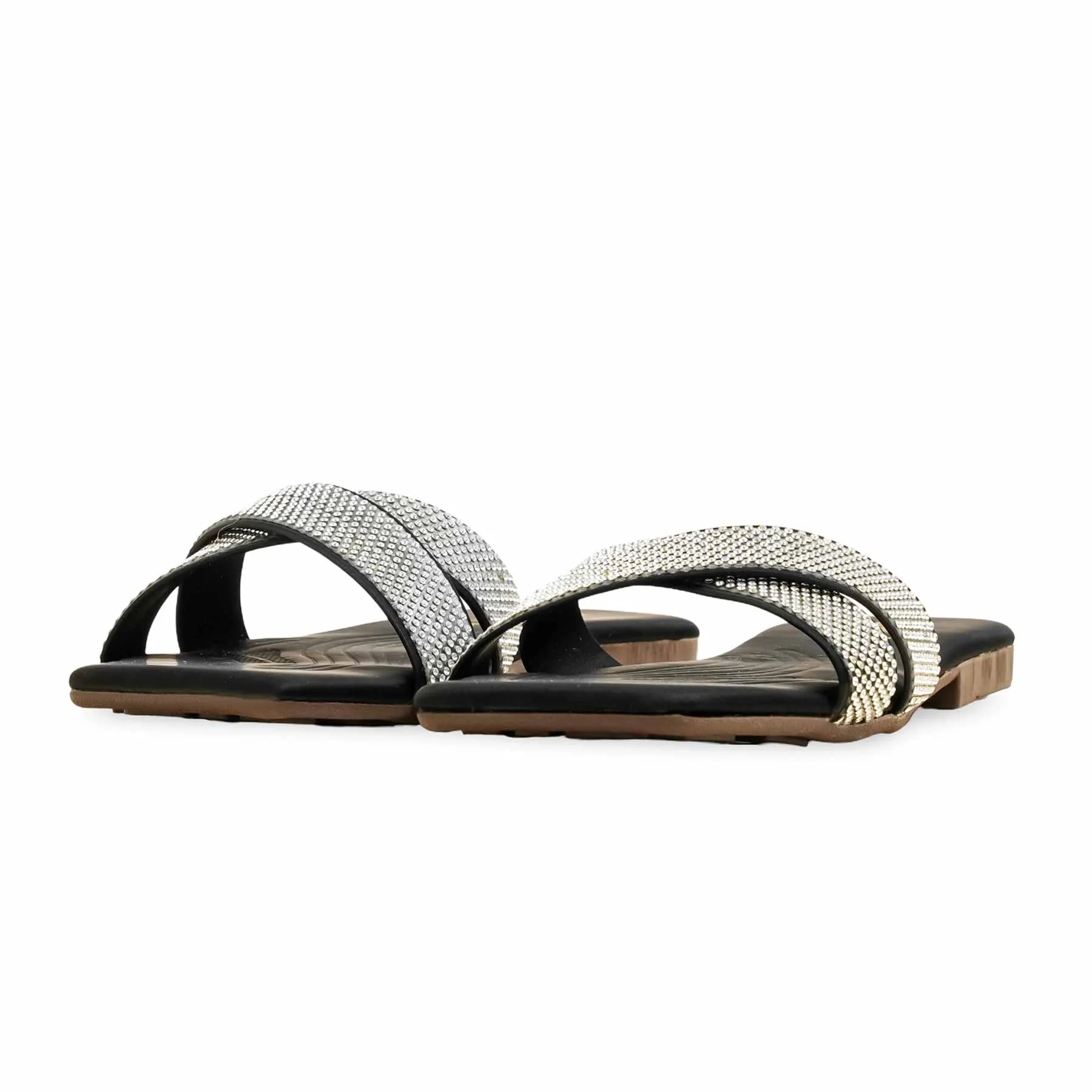 Black Casual Slipper CL2097 Street Path Flexible