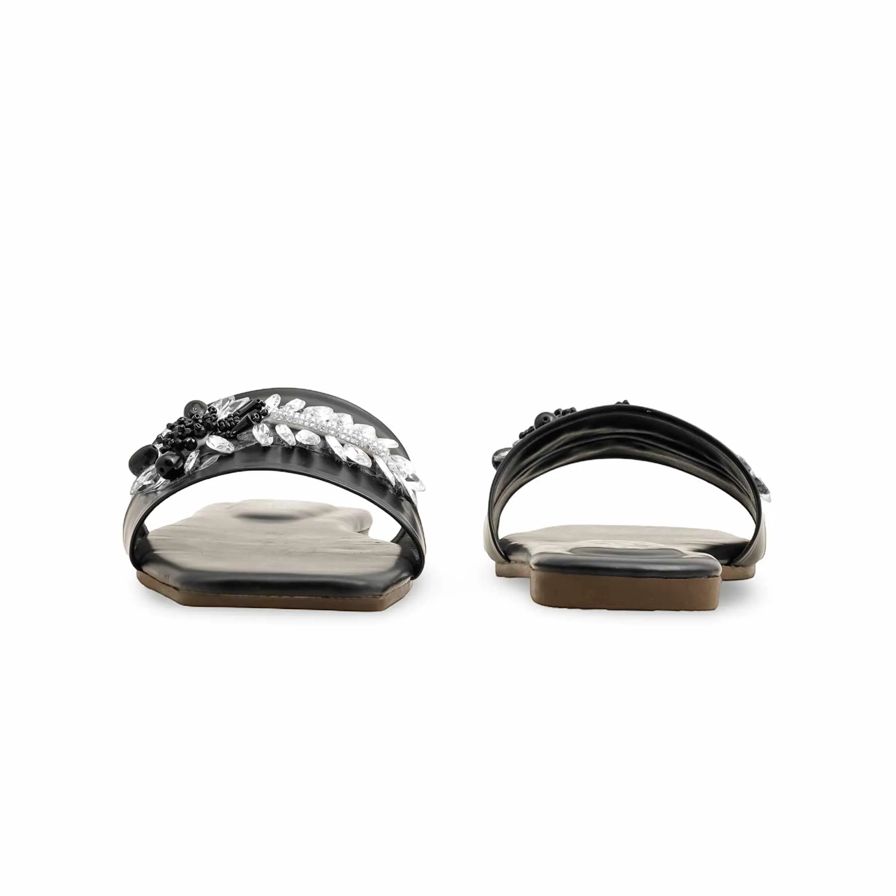 Everyday Look Black Casual Slipper CL2112