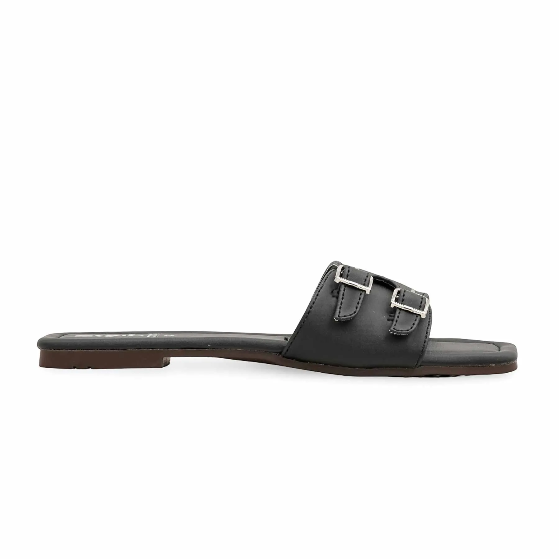 elegant design Smooth Finish Black Casual Slipper CL2123