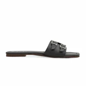 elegant design Smooth Finish Black Casual Slipper CL2123