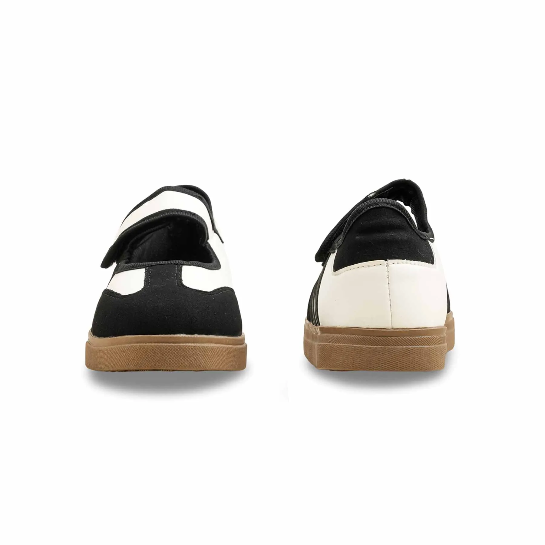 Black Casual Sneaker AT9109 Zip Up Style